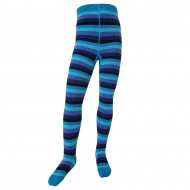 Warm plush tights for kids Turquoise Elephant