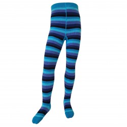 Warm plush tights for kids Turquoise Elephant
