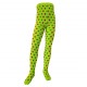Warm plush tights for kids Green snake