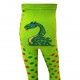 Warm plush tights for kids Green snake