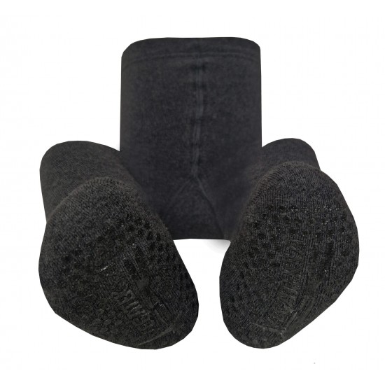Non-slip warm plush tights for kids Dark grey
