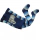 Non-slip warm plush tights for kids dark blue Elephant
