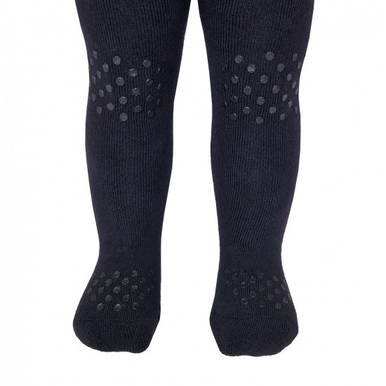 Crawling plush tights for babies Black