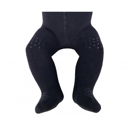 Crawling plush tights for babies Black