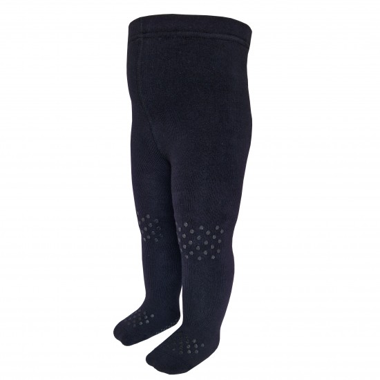 Crawling plush tights for babies Black