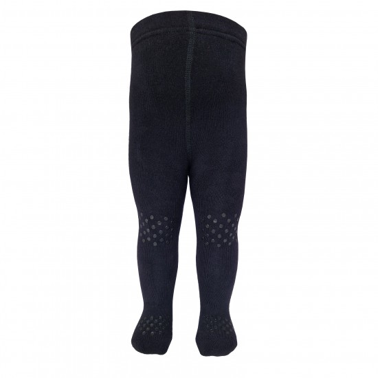 Crawling plush tights for babies Black