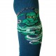 Dusty blue tights for kids Green ninja