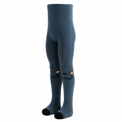 Dusty blue tights for kids Kittens