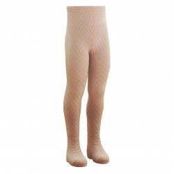 Dusty pink tights for kids Honeycomb cables