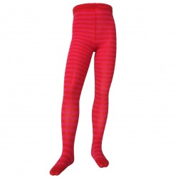 Striped tights for kids Red pink