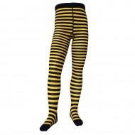 Striped tights for kids Yellow dark blue