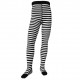 Striped tights for kids Black white