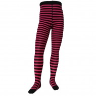 Striped tights for kids Cyclamen black