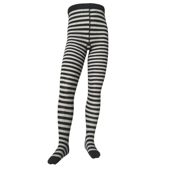 Striped tights for kids Grey dark grey