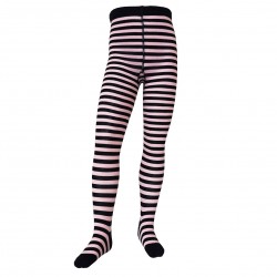 Striped tights for kids Dark blue light pink