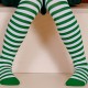 Dryžuotos pėdkelnės vaikams Žalia balta