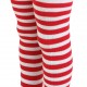 Striped tights for kids Red white