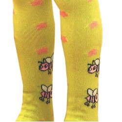 Yellow tights for kids Bees