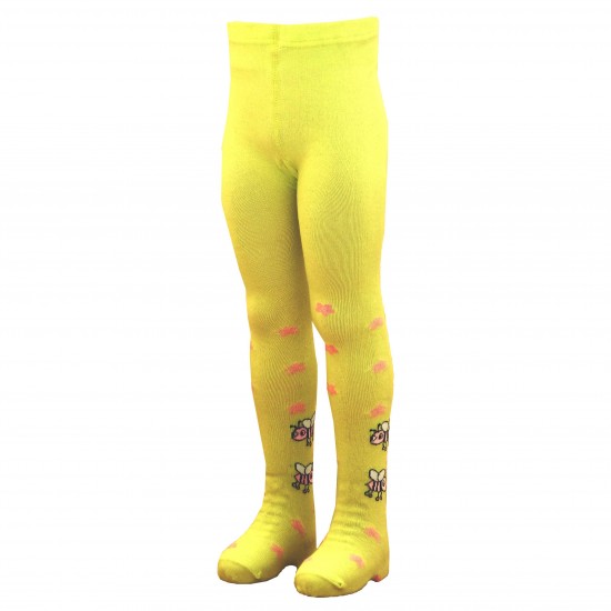 Yellow tights for kids Bees