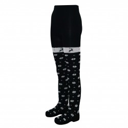 Black tights for kids Snowflakes