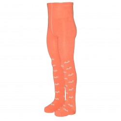 Coral color tights for kids Chamomiles