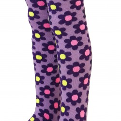 Purple tights for kids Small flowers
