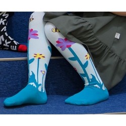 Blue tights for kids Tulips