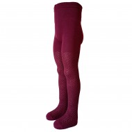 Organic cotton patterned tights for kids Bordeaux