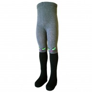 Grey tights for kids Green eyes
