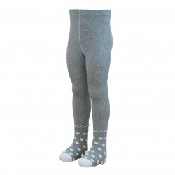 Grey tights for kids Hearts