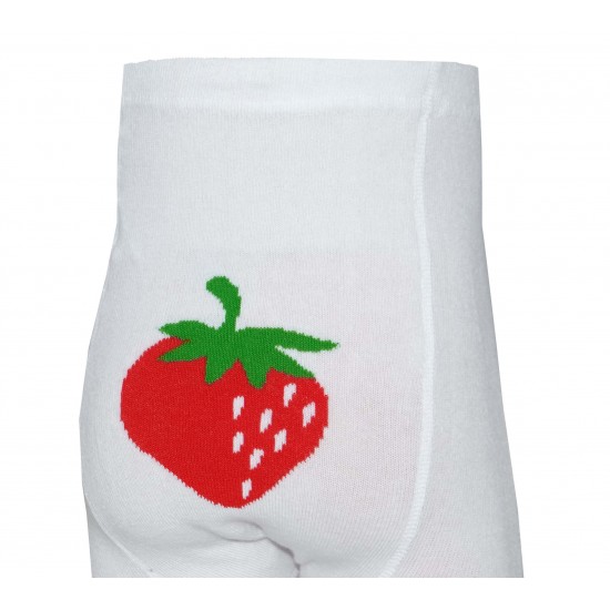 Non-slip Red tights for kids Strawberry