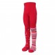 Non-slip Red tights for kids Colorful bubbles and stripes
