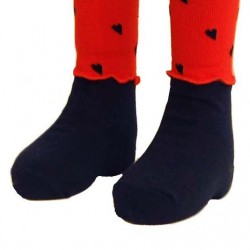 Red tights for kids Little hearts
