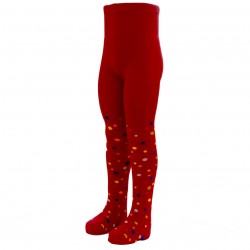 Red tights for kids Colorful bubbles 