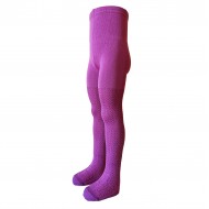 Romantic patterned tights for kids Orchid