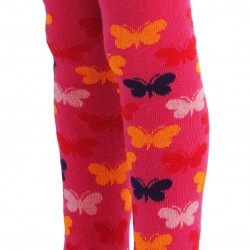 Pink tights for kids Colorful butterflies
