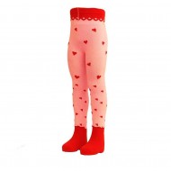 Pink tights for kids Little hearts