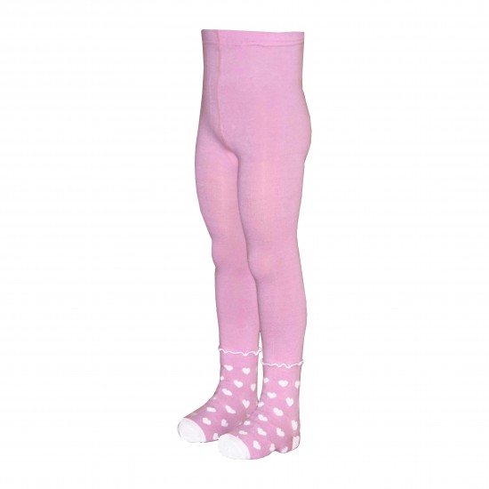 Pink tights for kids Hearts