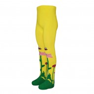 Bright yellow tights for kids Tulips