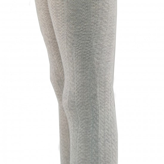 Light grey tights for kids Cable