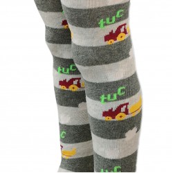Light grey tights for kids Tractor