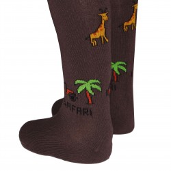 Dark brown tights for kids Safari