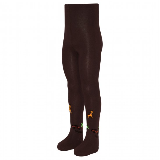 Dark brown tights for kids Safari