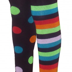 Dark brown tights for kids Different legs