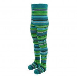Dark green tights for kids Playful stripes