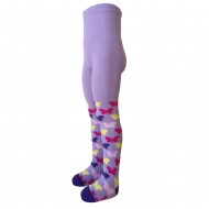 Purple tights for kids Colorful butterflies
