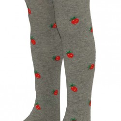 Light grey tights for kids Wild strawberries