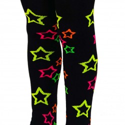 Black tights for kids Stars