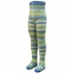 Non-slip Light blue tights for kids Playful stripes