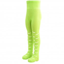 Light green tights for kids Chamomiles